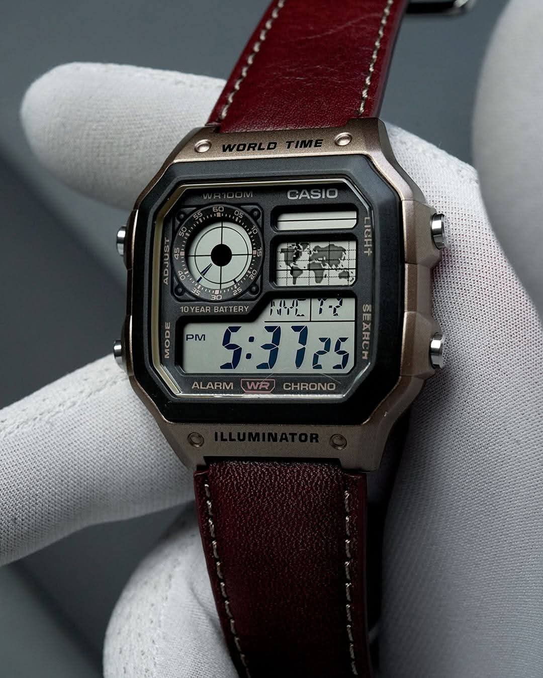 CASIO AE-1200WHL-5AVDF - Vintage Rose&Wine Leather